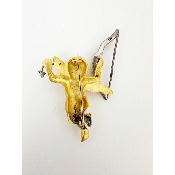 Vintage Judith Jack Angel Cherub Pin Brooch 925 Sterling Signed - Picture 5 of 5